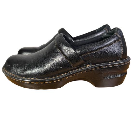 BOC Size 7.5 Black Pebbled Leather Clogs - Picture 4 of 4